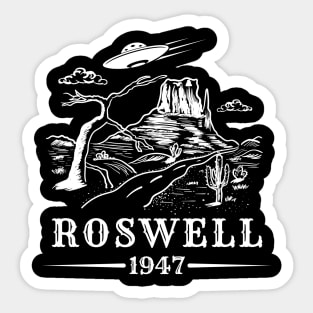 Roswell UFO - Alien Flying Saucer Crash Sticker